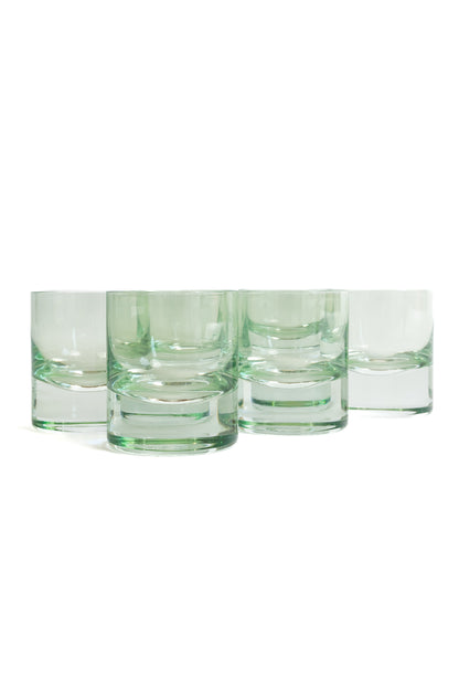 Estelle Colored Rocks Glass - Set of 6 {Mint Green}