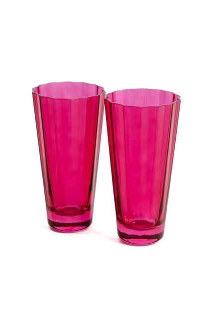 Estelle Colored Sunday High Balls - Set of 2 {Fuchsia}