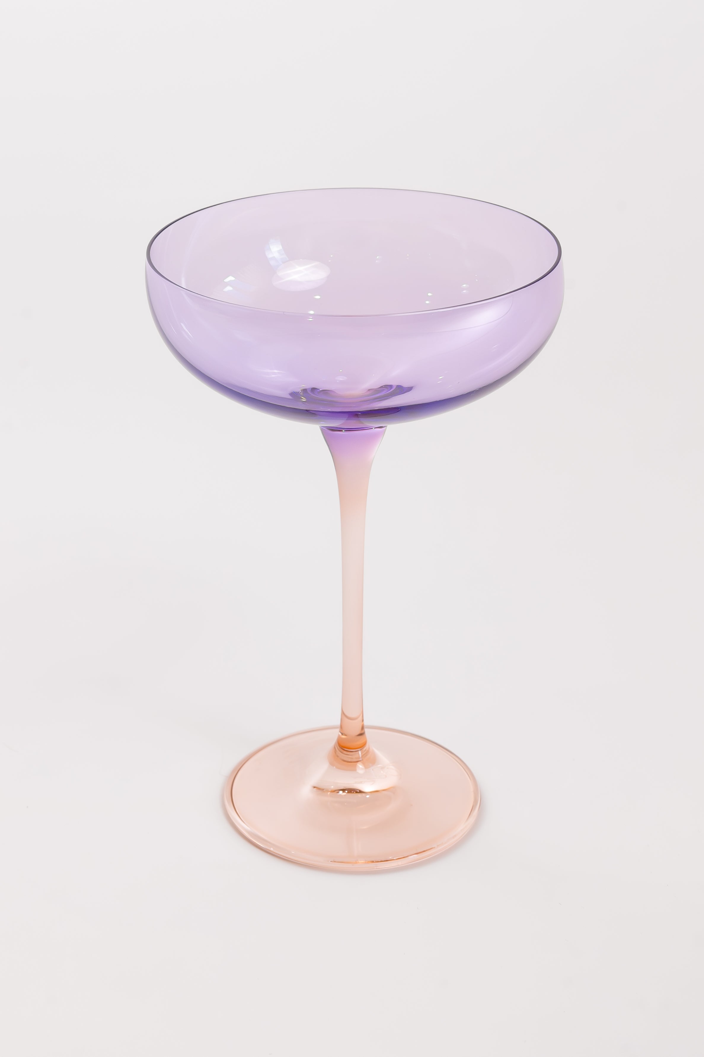 Estelle Colored Champagne Coupe - Set of 6 {Colorblock: Lavender + Blush Pink}