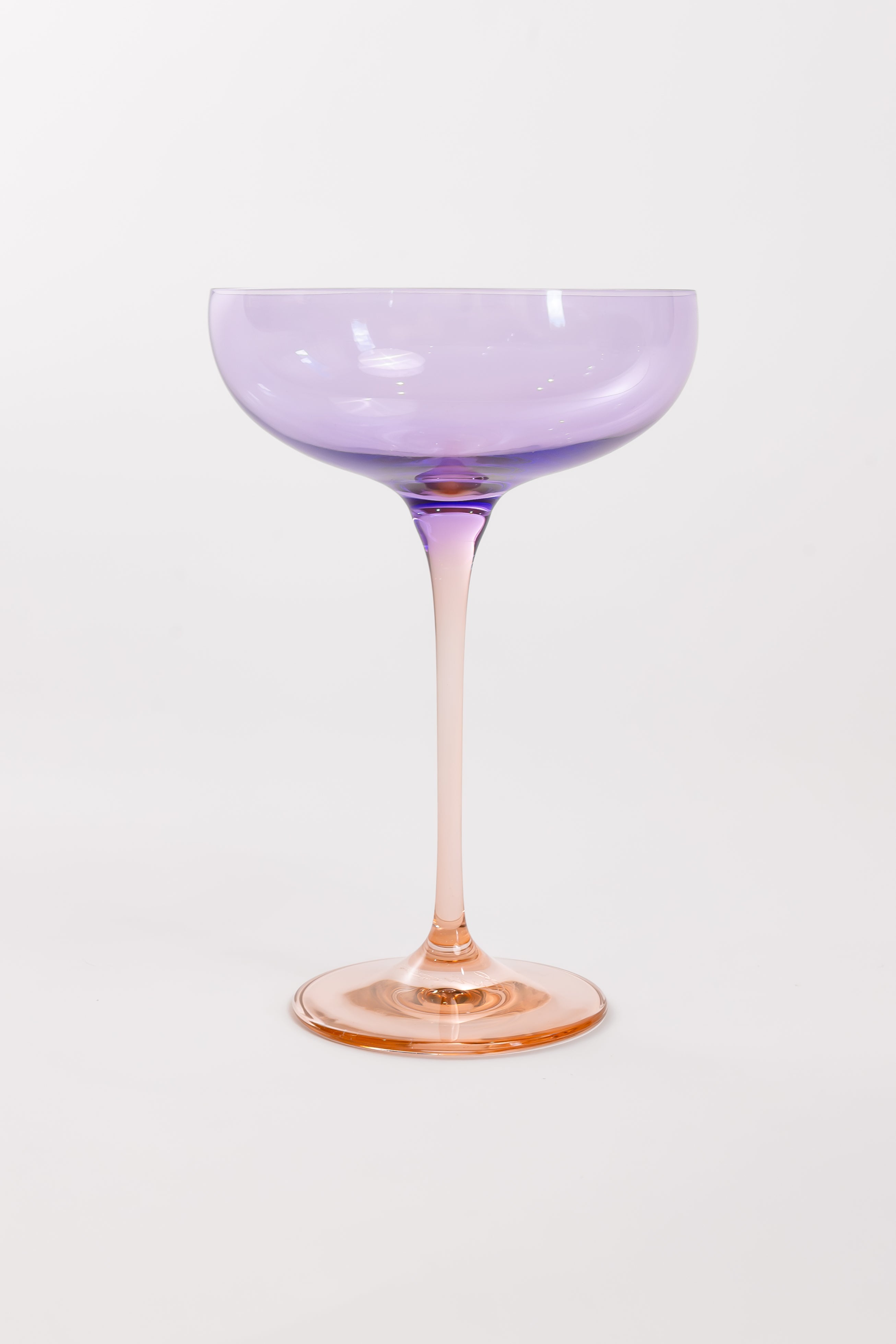 Estelle Colored Champagne Coupe - Set of 6 {Colorblock: Lavender + Blush Pink}