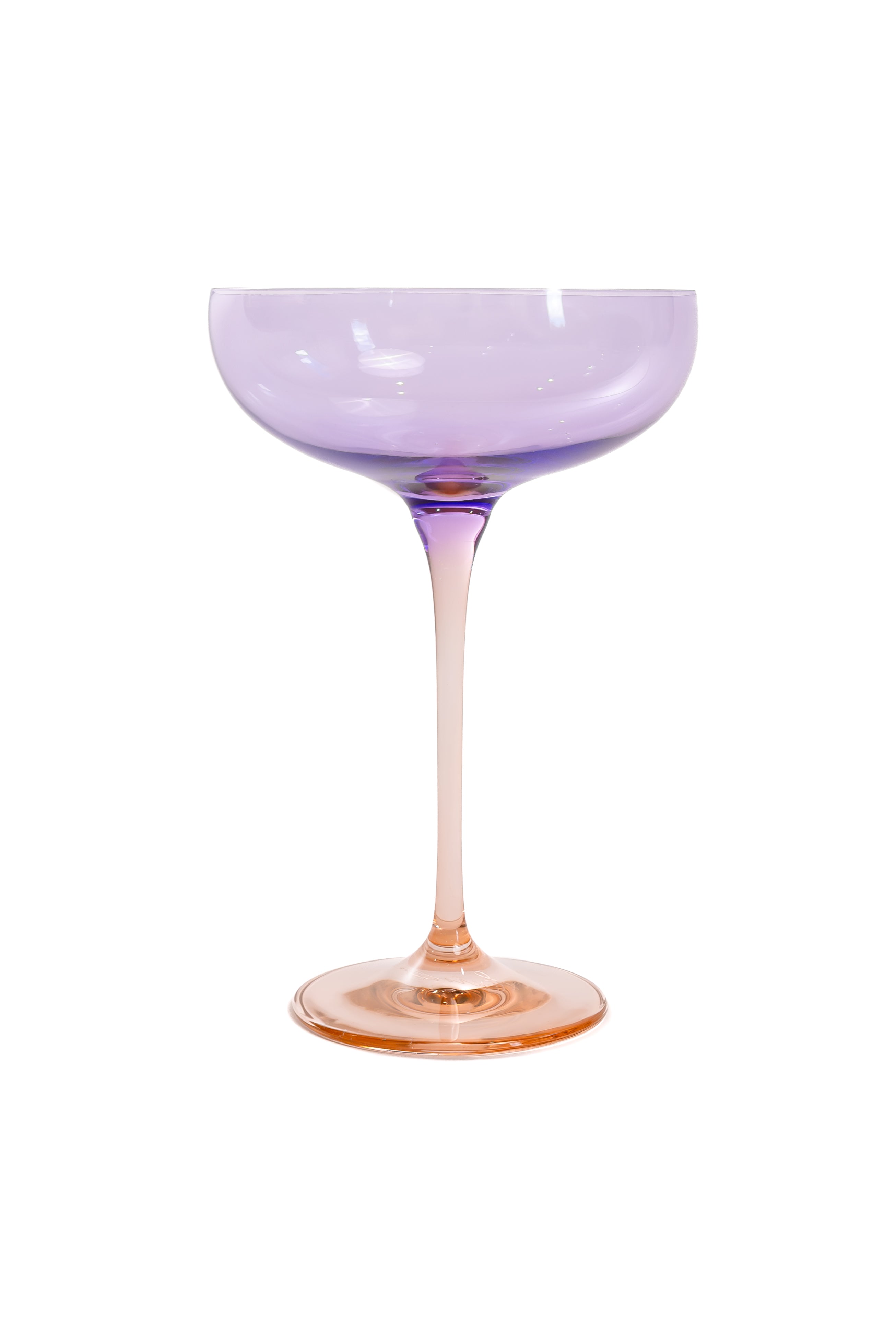 Estelle Colored Champagne Coupe - Set of 6 {Colorblock: Lavender + Blush Pink}