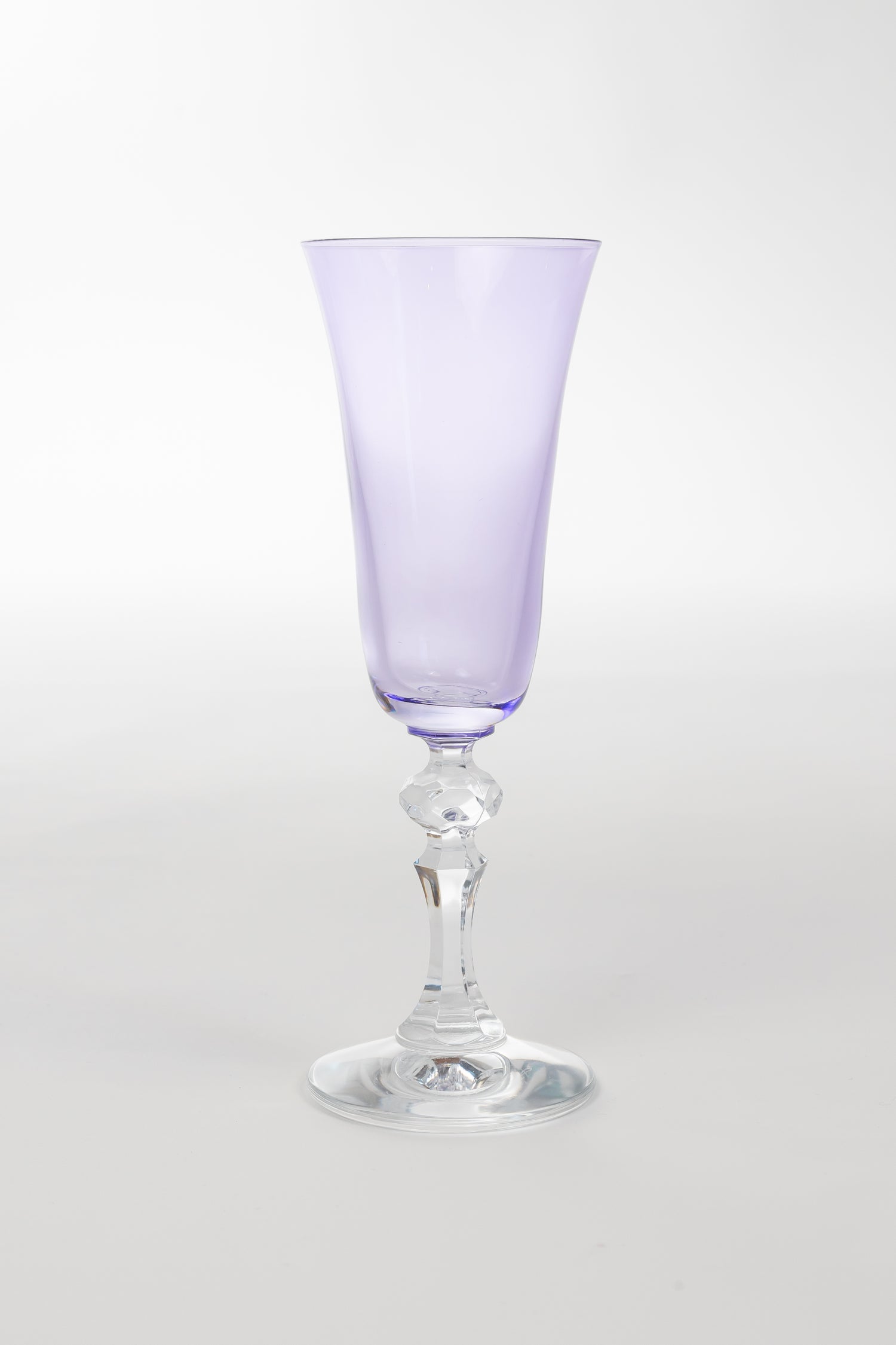Estelle Colored Regal Flute With Clear Stem - Set of 6 {Lavender}