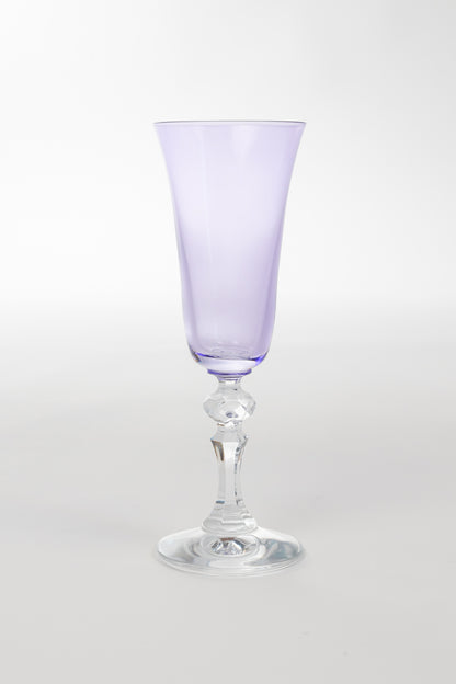 Estelle Colored Regal Flute With Clear Stem - Set of 6 {Lavender}