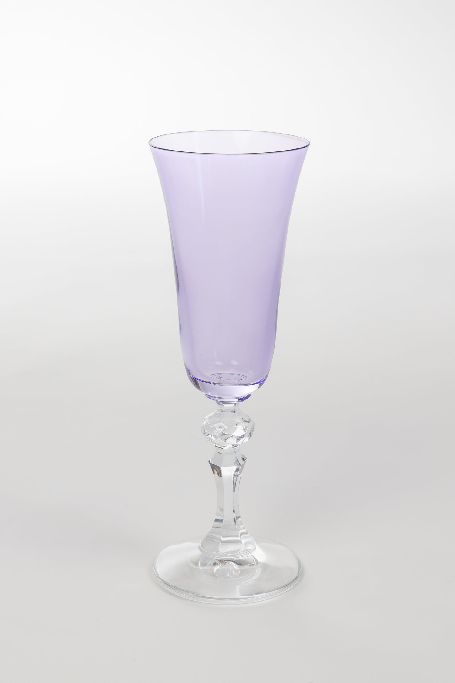 Estelle Colored Regal Flute With Clear Stem - Set of 2 {Lavender}