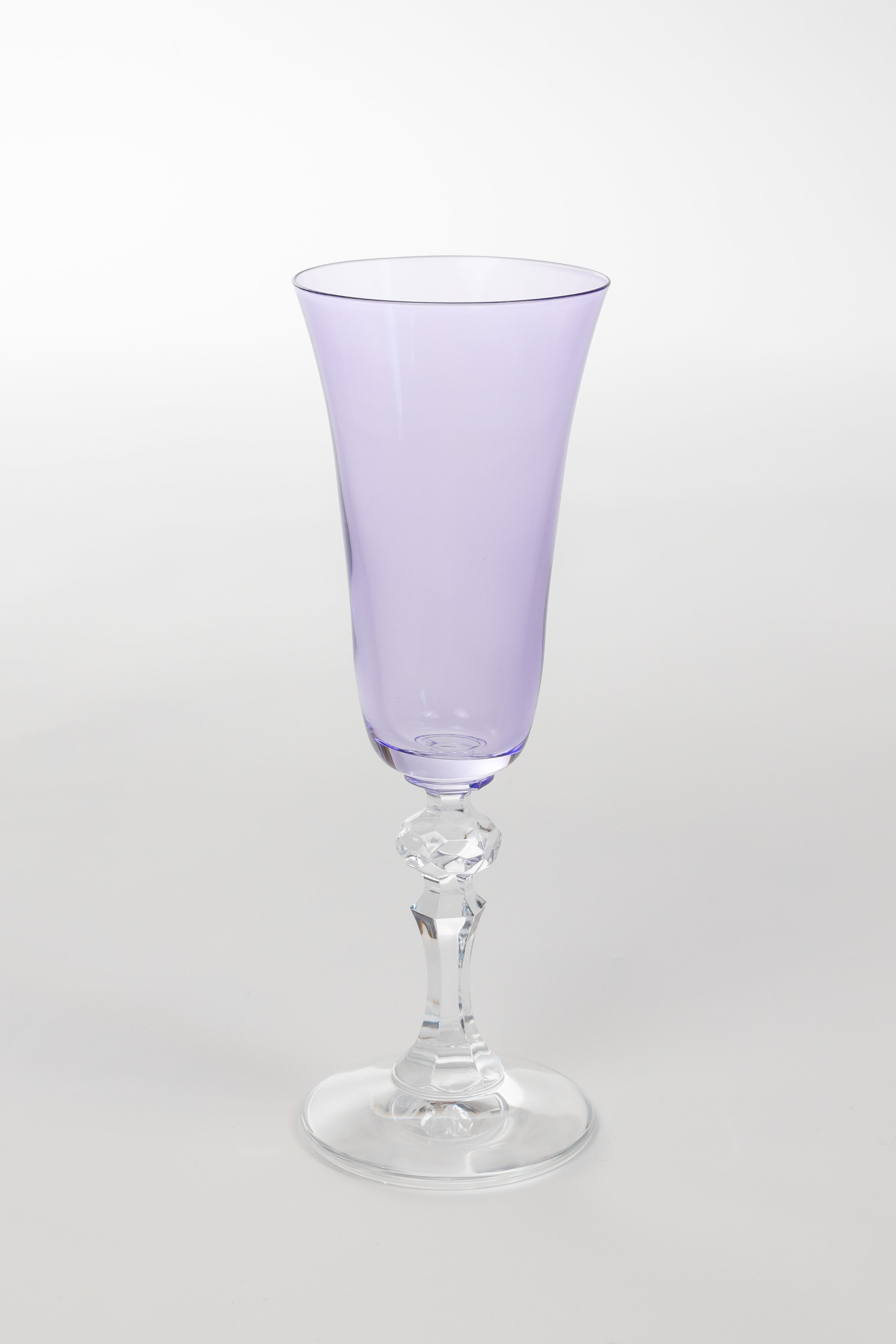 Estelle Colored Regal Flute With Clear Stem - Set of 2 {Lavender}