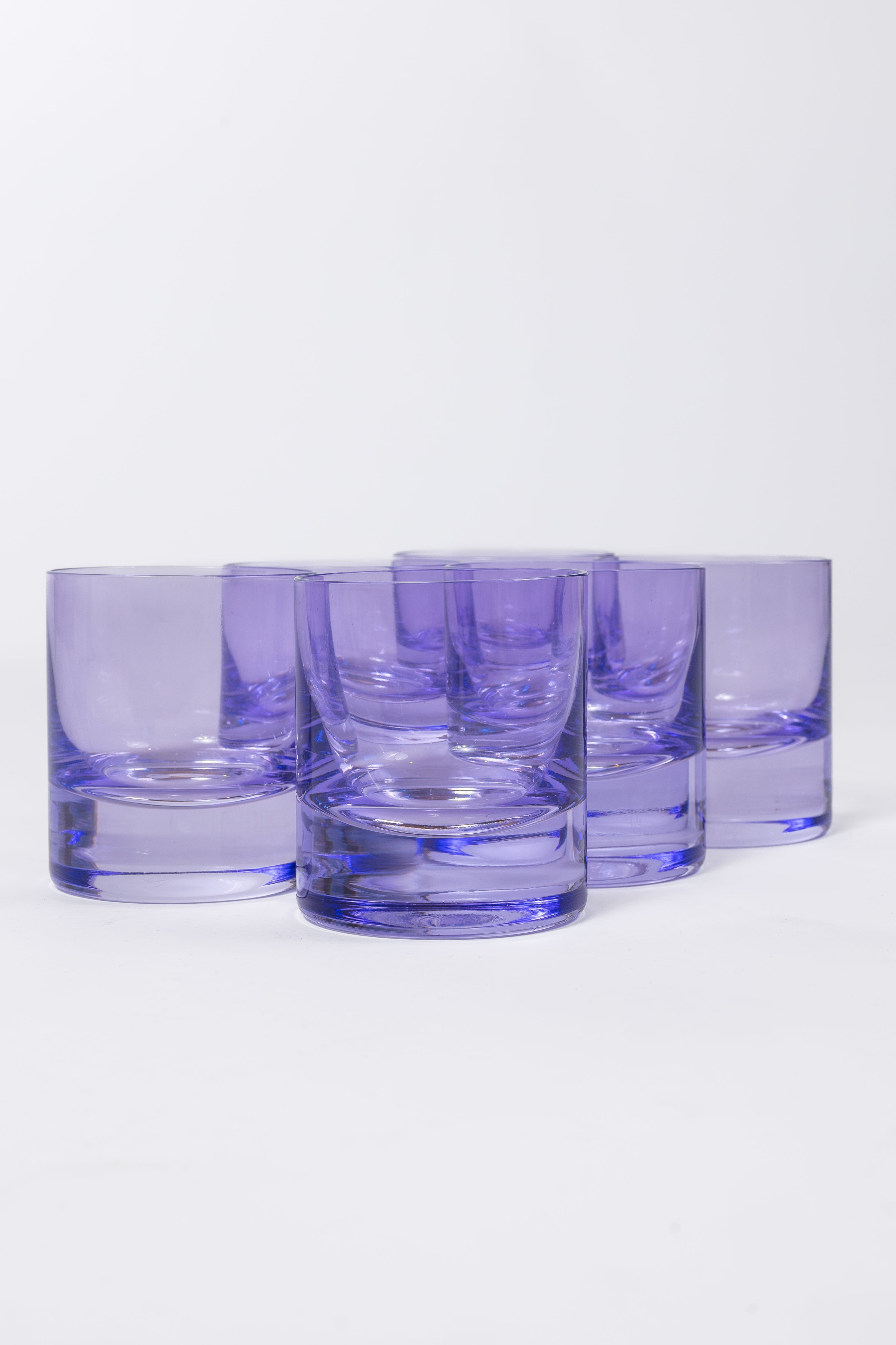 Estelle Colored Rocks Glass - Set of 6 {Lavender}