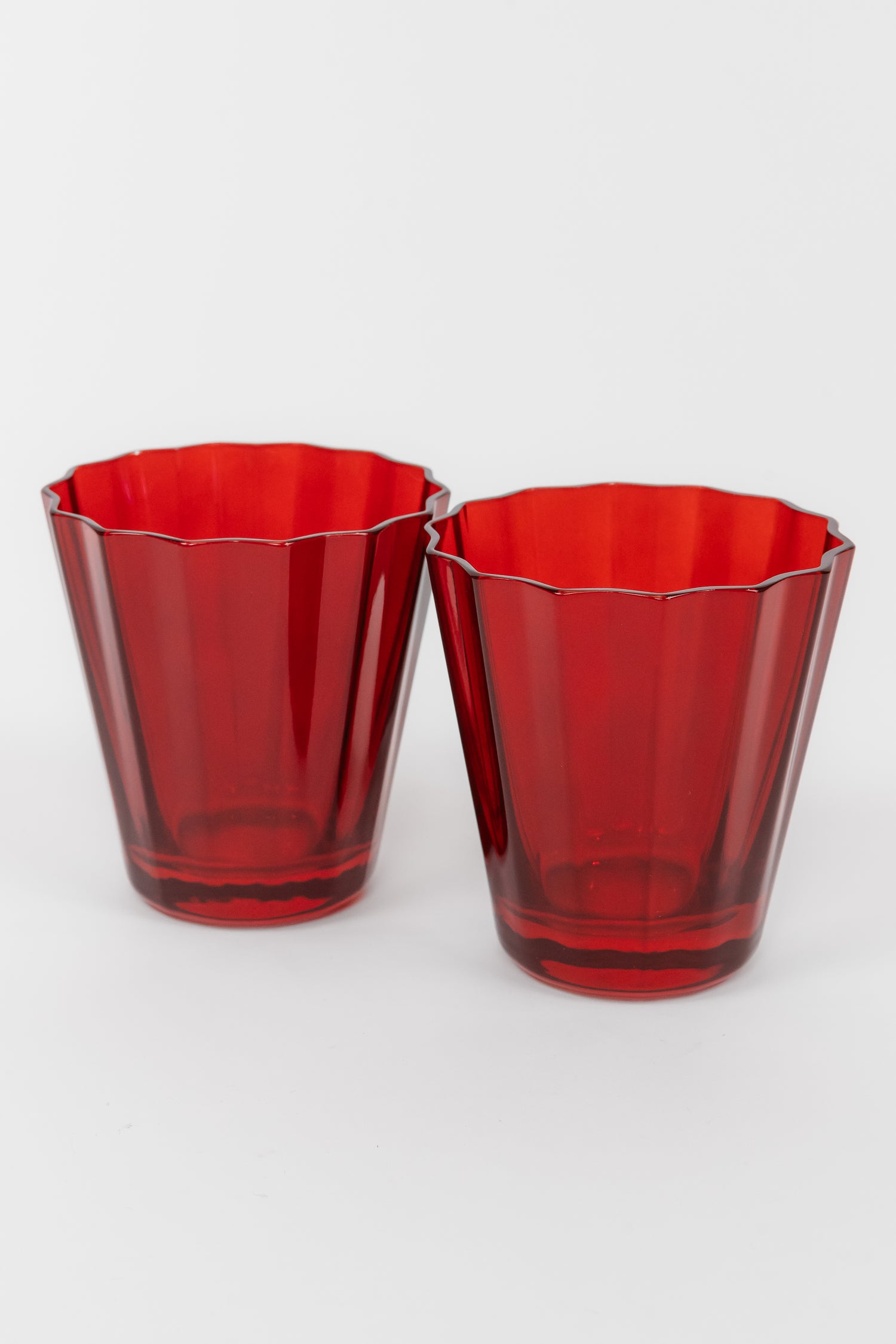 Estelle Colored Sunday Low Balls - Set of 2 {Red}