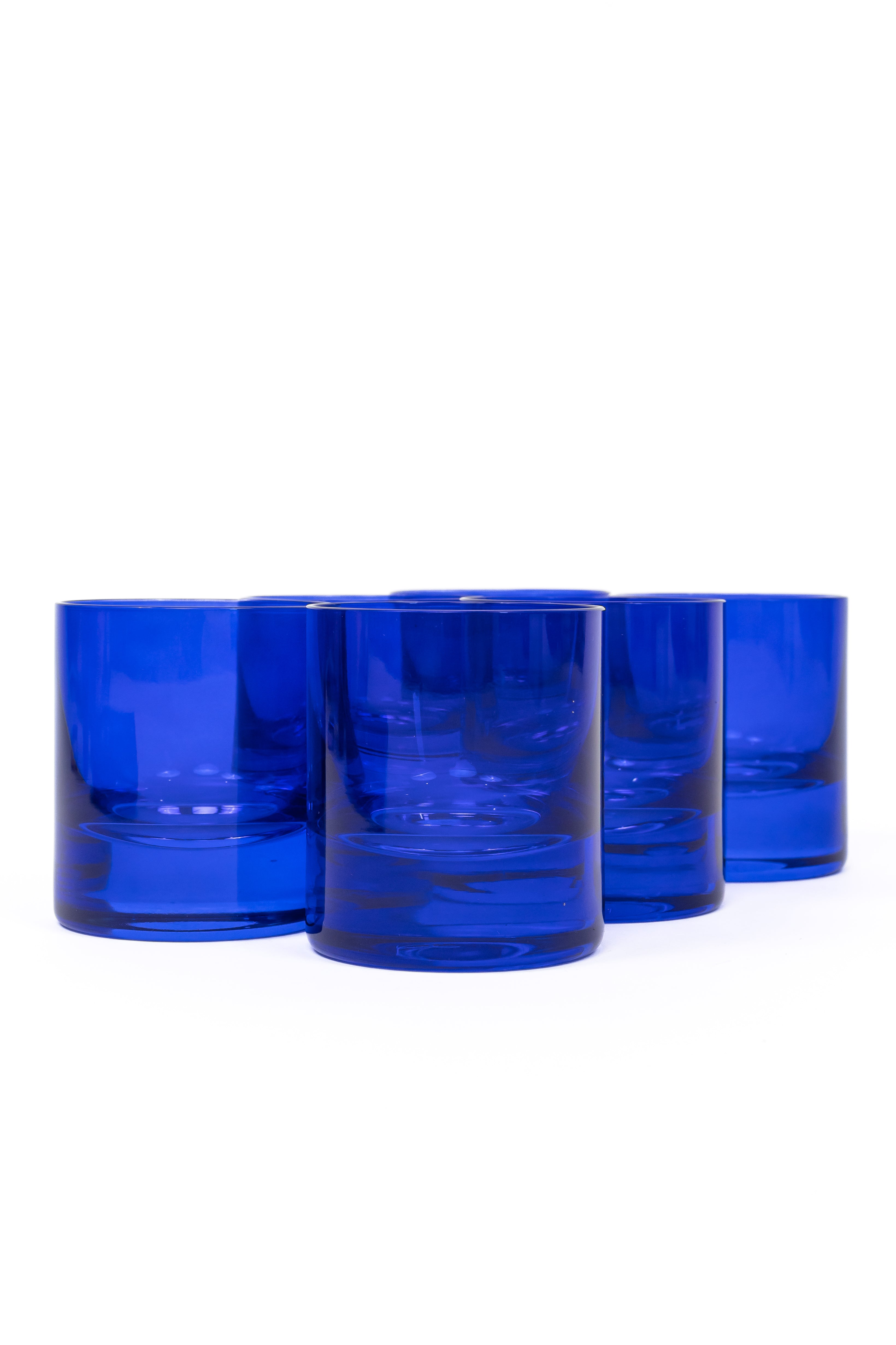 Estelle Colored Rocks Glass - Set of 6 {Royal Blue}