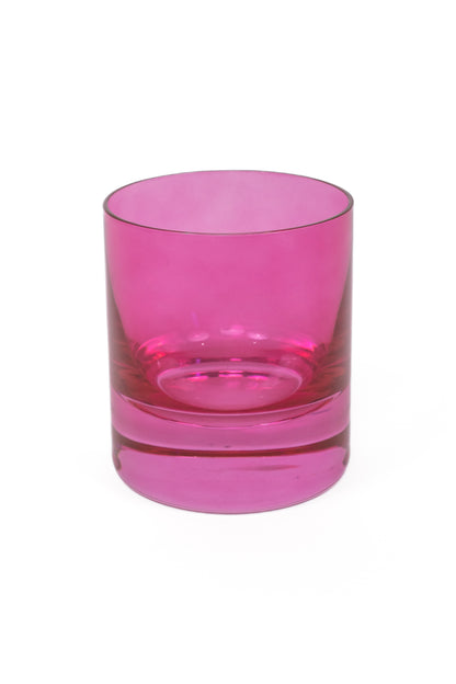 Estelle Colored Rocks Glass - Set of 2 {Fuchsia}