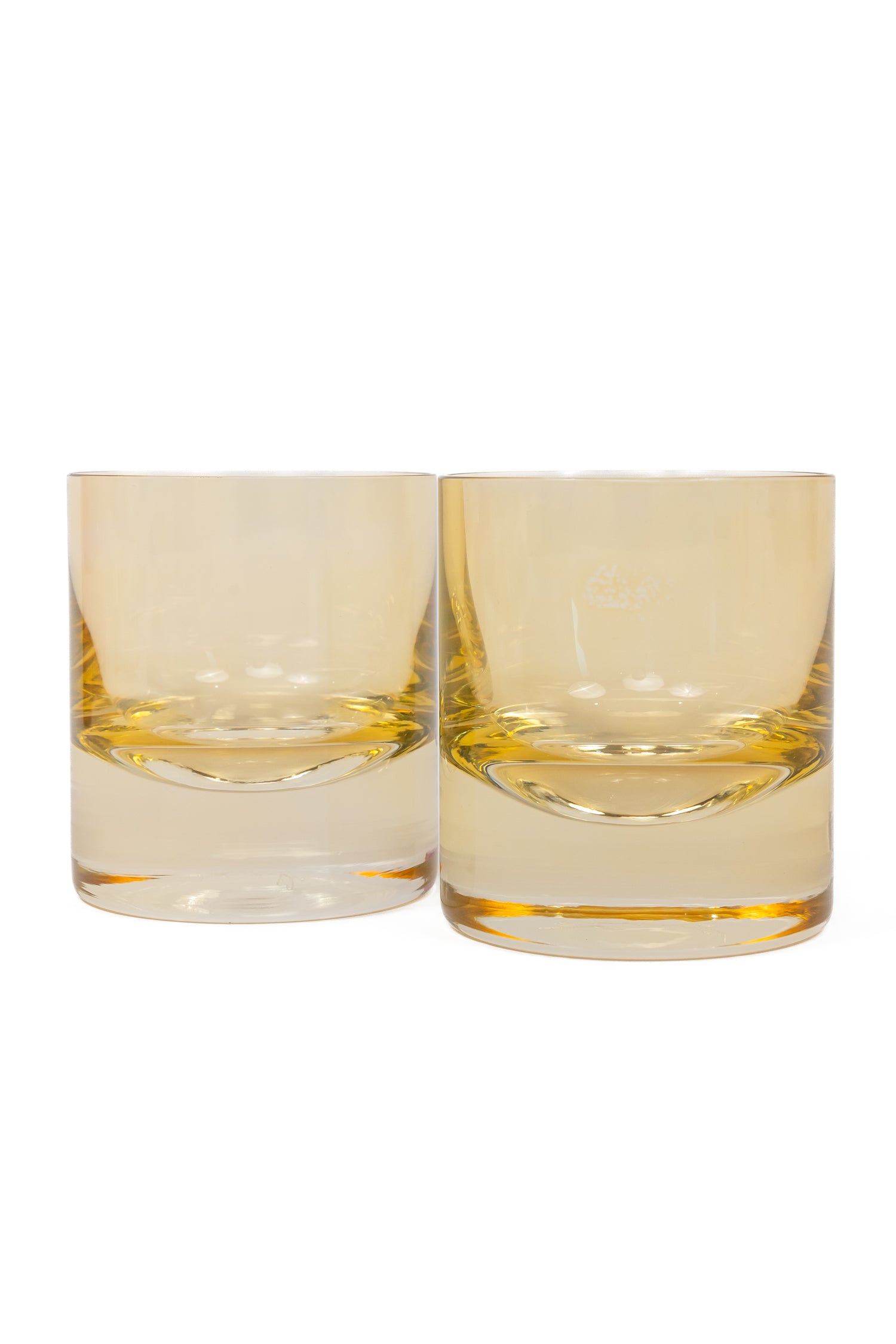 Estelle Colored Rock Glass - Set of 2 {Yellow}