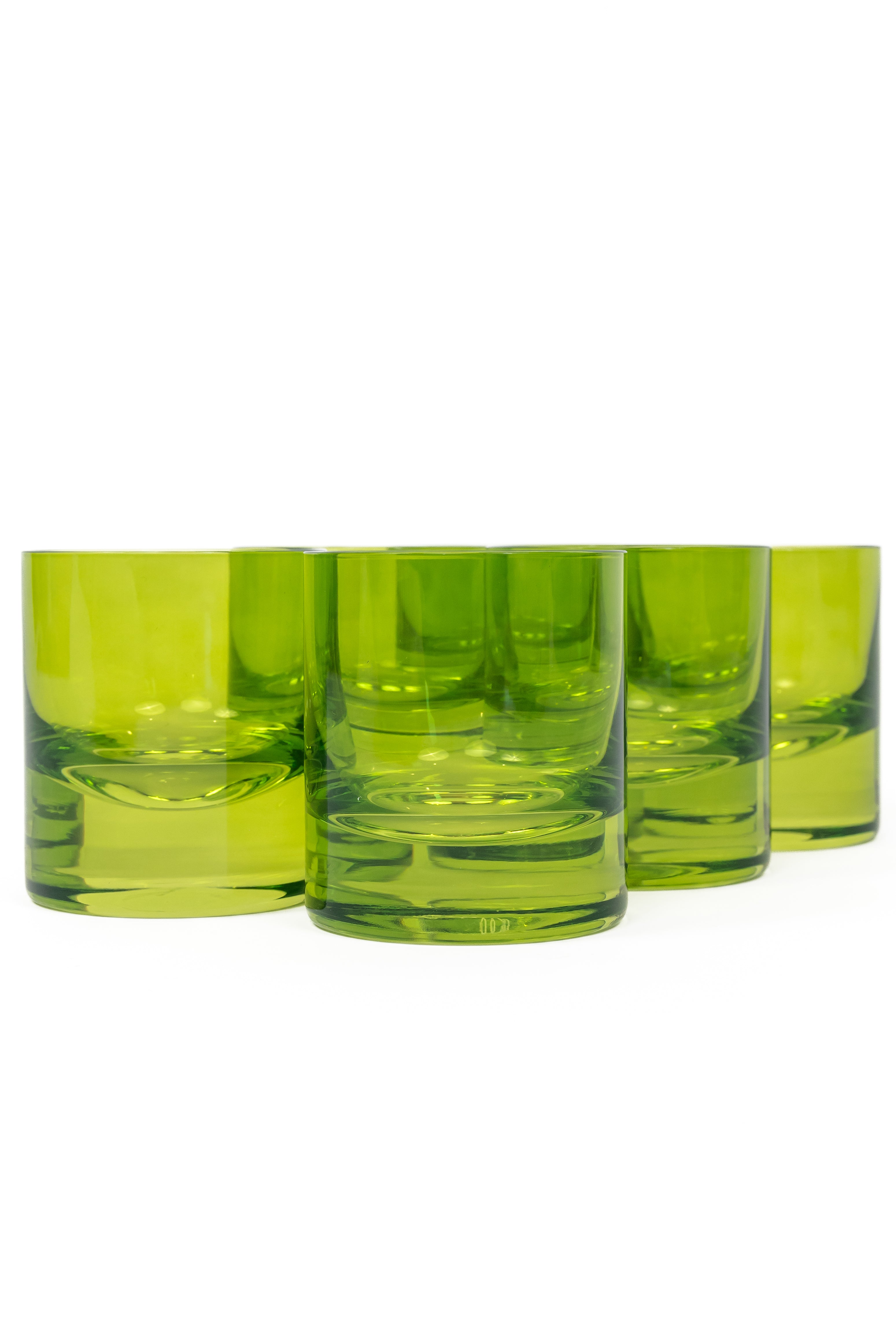 Estelle Colored Rocks Glass - Set of 6 {Forest Green}