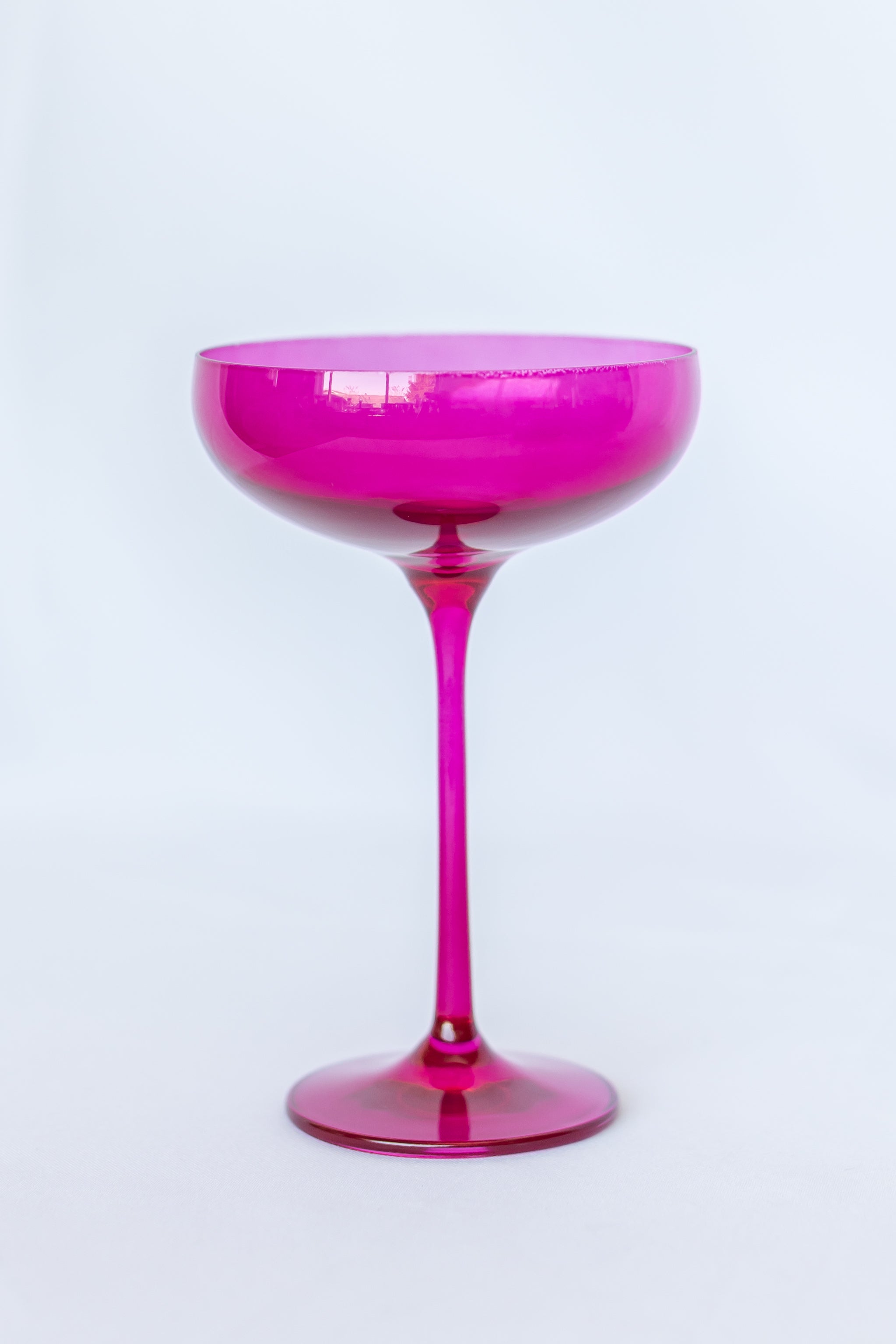 Estelle Colored Champagne Coupe Stemware - Set of 6 {Viva Magenta (Our Fuchsia)}