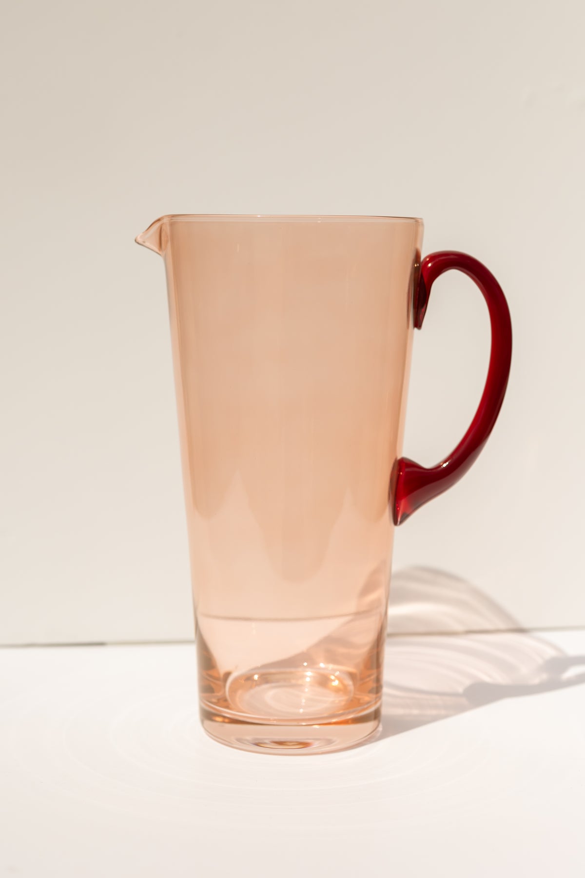 Estelle Colored Drink Pitcher - {Blush Pink + Red}
