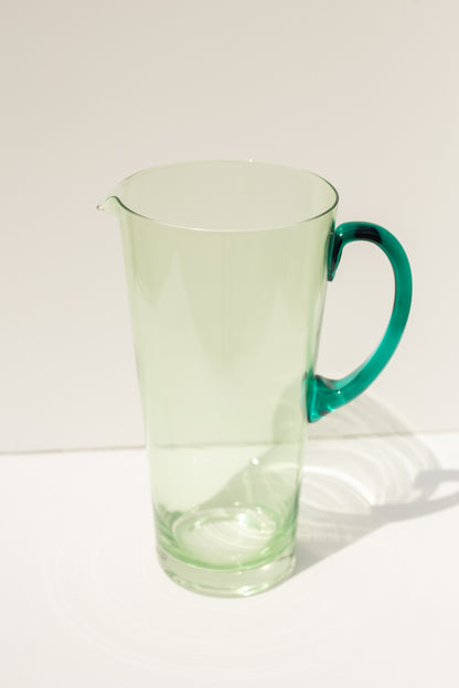 Estelle Colored Drink Pitcher - {Mint Green + Emerald Green}