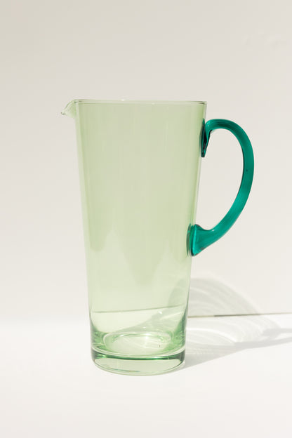 Estelle Colored Drink Pitcher - {Mint Green + Emerald Green}