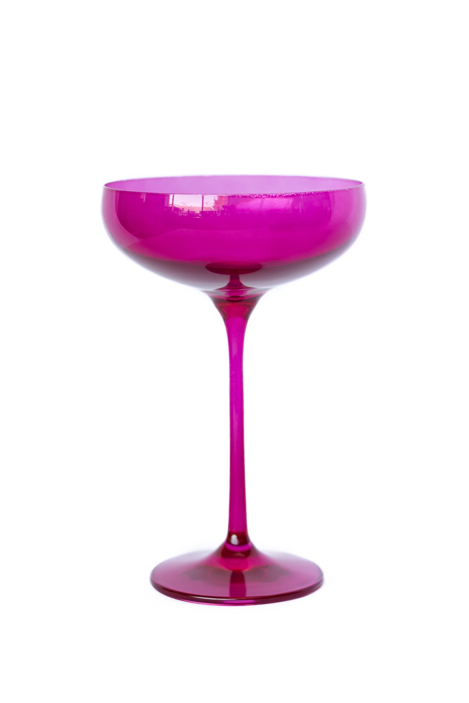 Estelle Colored Champagne Coupe Stemware - Set of 6 {Viva Magenta (Our Fuchsia)}