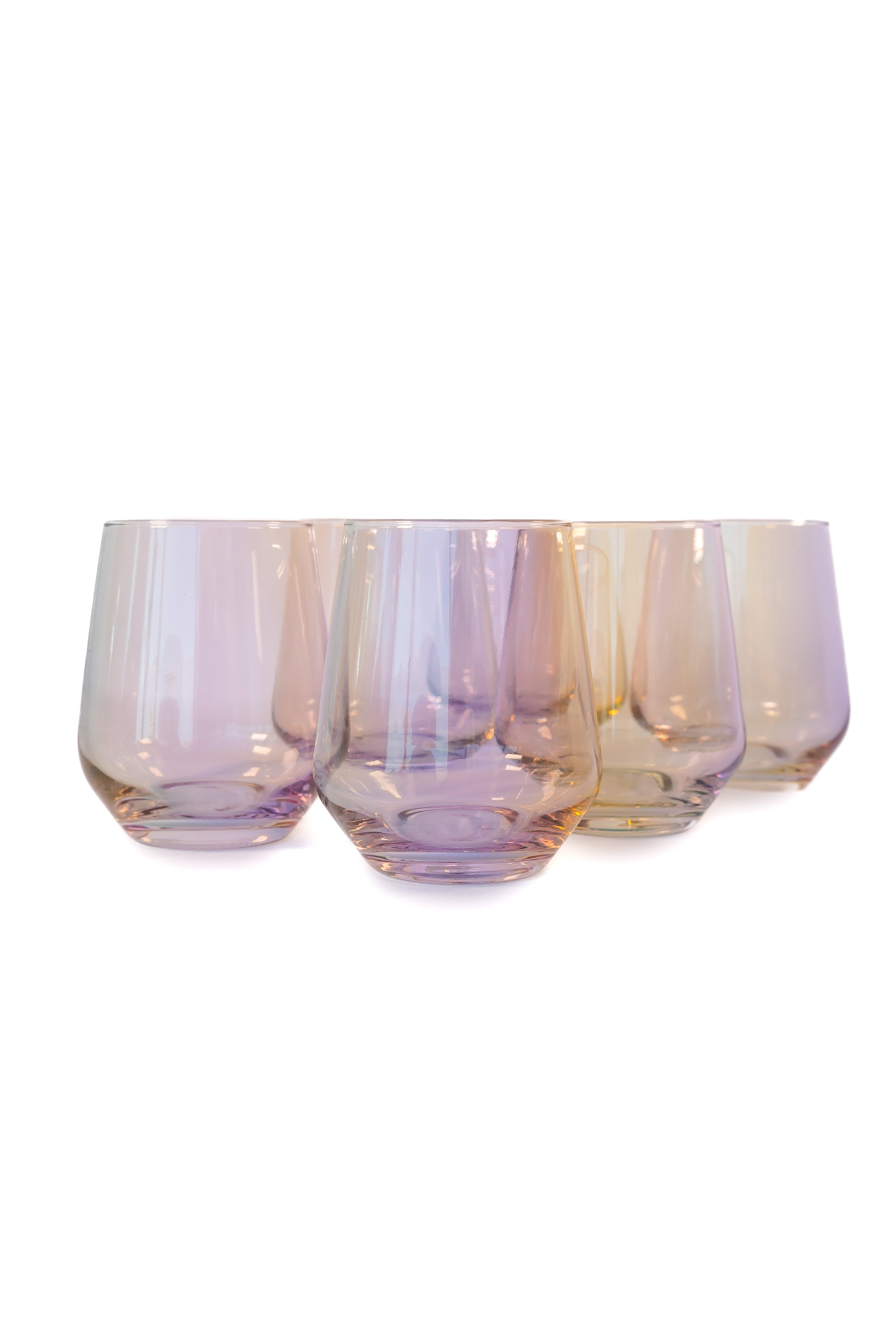 Estelle Colored Wine Stemless - Set of 6 {Iridescent}