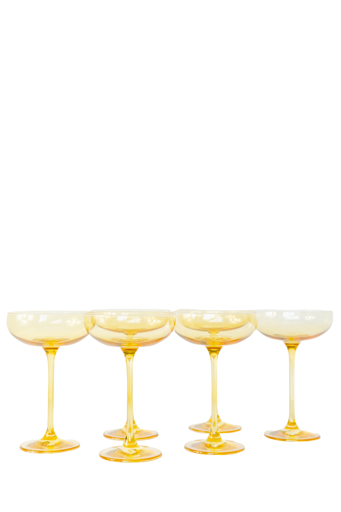 Estelle Colored Champagne Coupe Stemware - Set of 6 {Yellow}