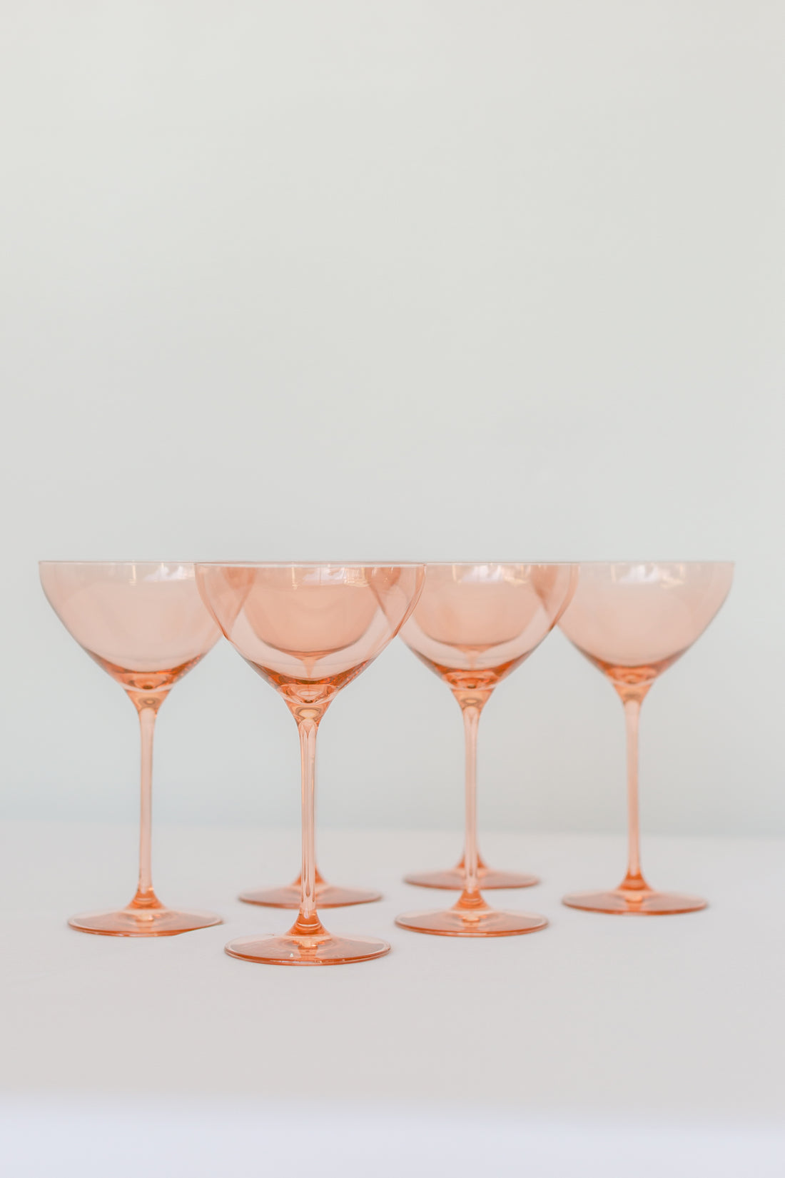 Estelle Colored Martini Glass - Set of 6 {Blush Pink}