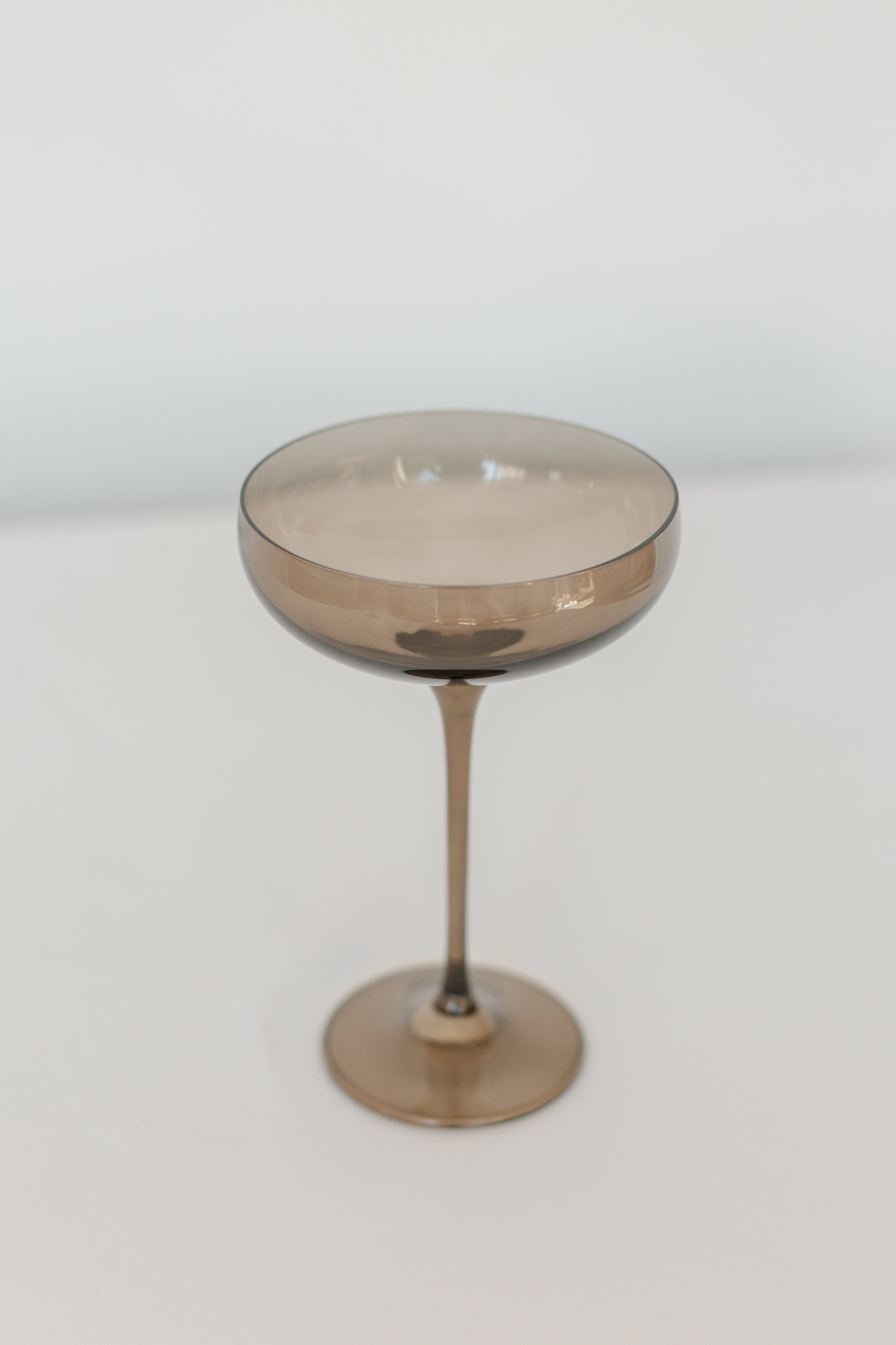 Estelle Colored Champagne Coupe Stemware - Set of 6 {Gray Smoke}