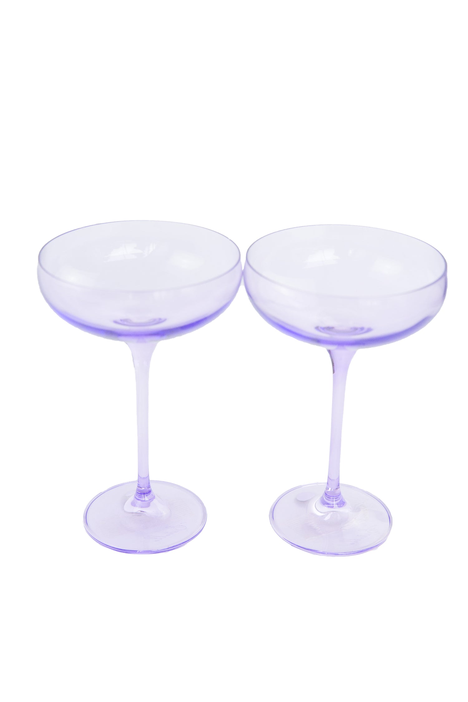 Estelle Colored Champagne Coupe Stemware - Set of 2 {Lavender}