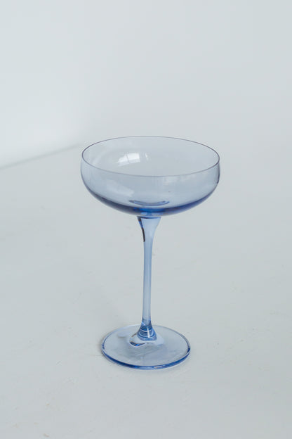 Estelle Colored Champagne Coupe Stemware - Set of 6 {Cobalt Blue}