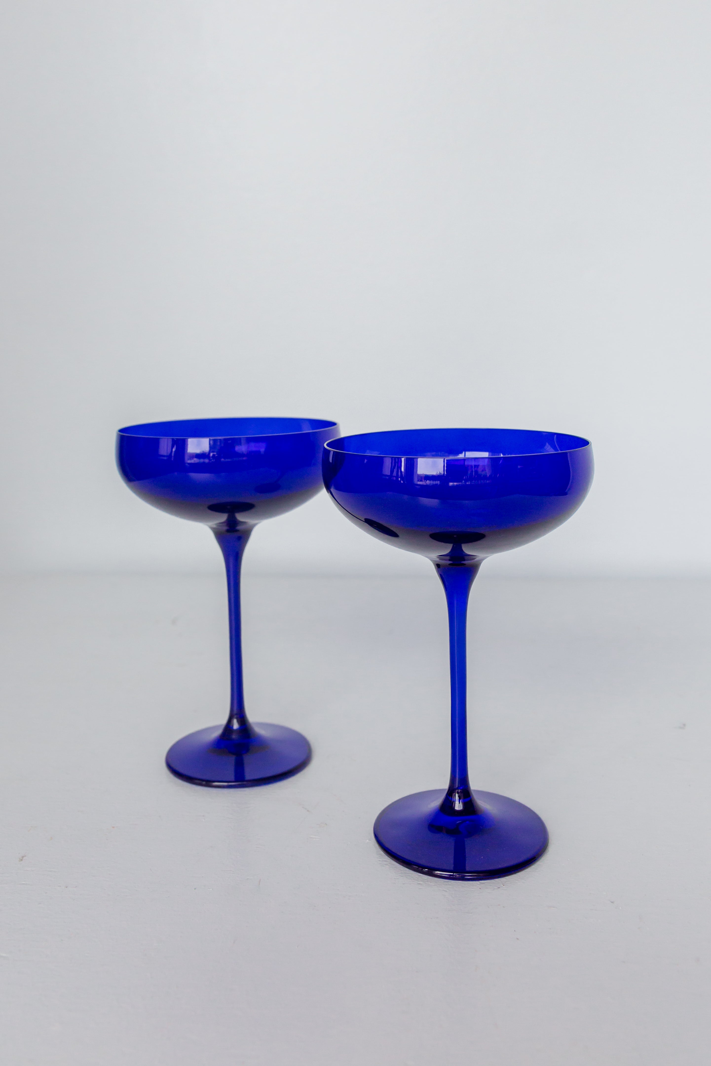 Estelle Colored Champagne Coupe Stemware - Set of 2 {Royal Blue}
