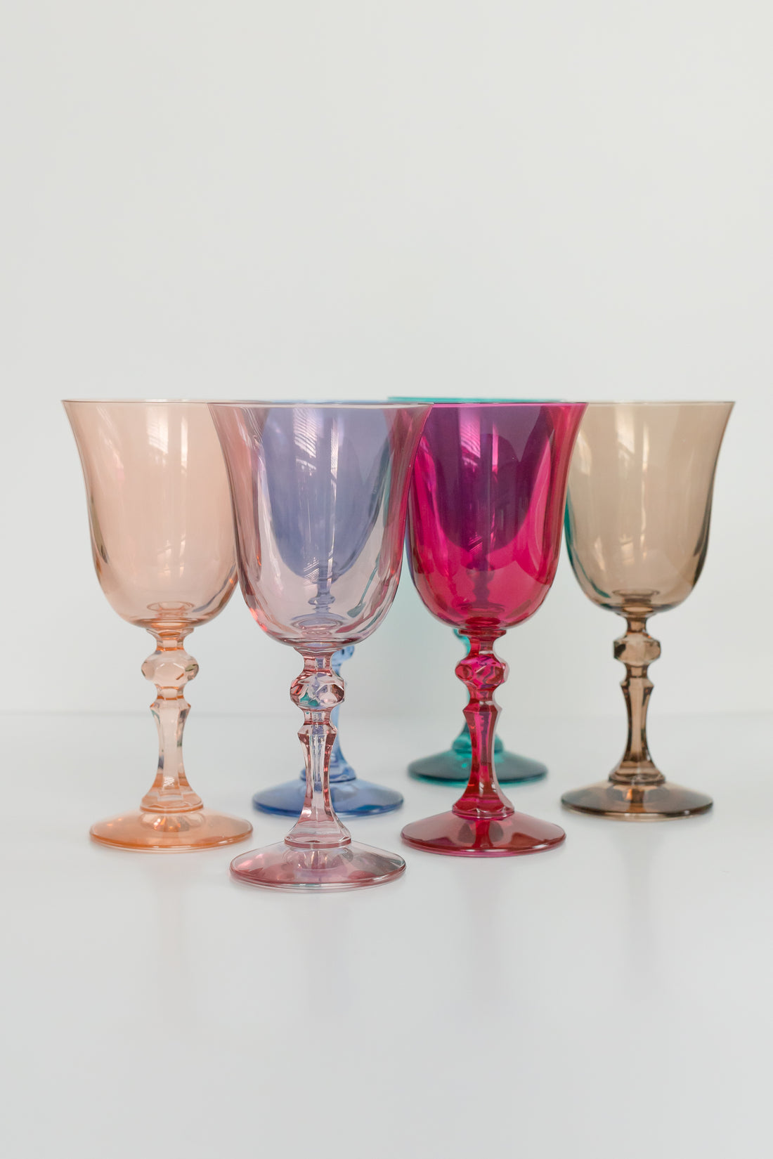 Estelle Colored Regal Goblet - Set of 6 {Pastel Mixed Set}