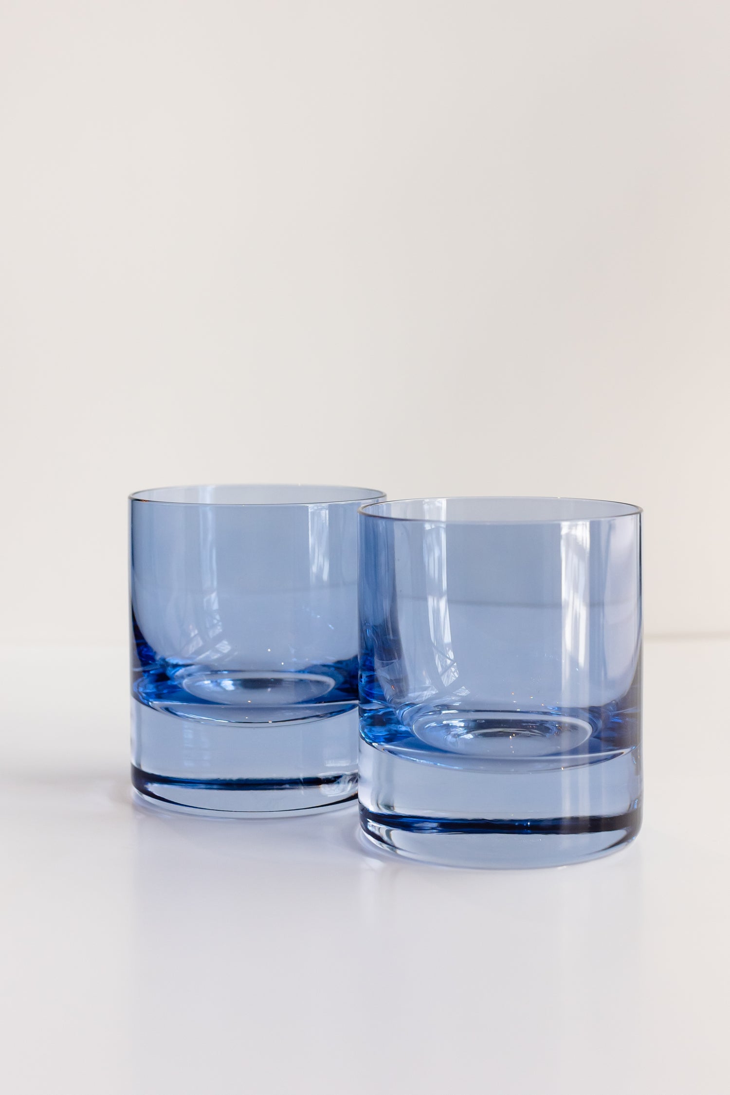 Estelle Colored Rocks Glass -  Set of 2 {Cobalt Blue}