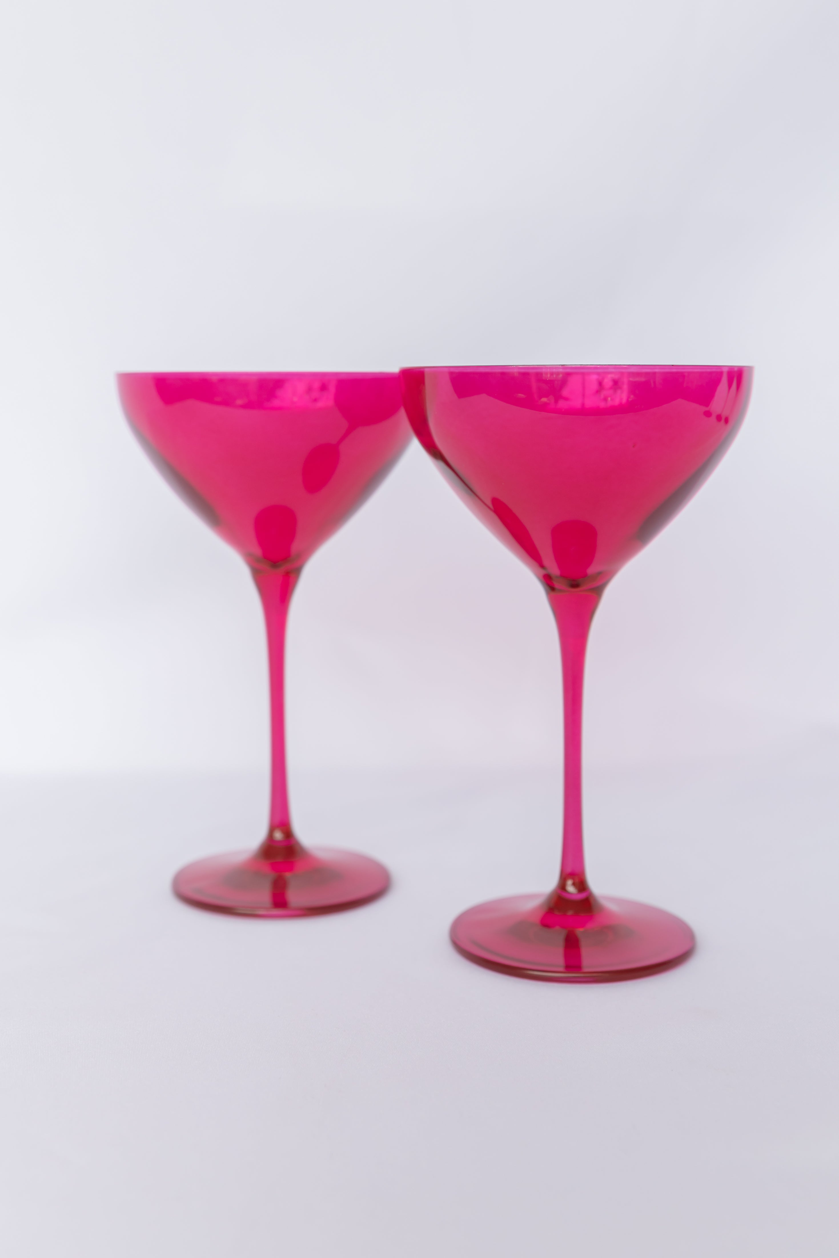 Estelle Colored Martini Glass - Set of 2 {Viva Magenta (Our Fuchsia)}