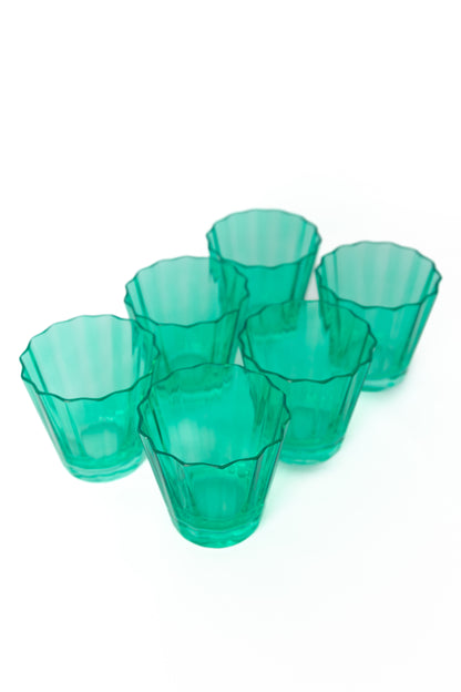 Estelle Colored Sunday Low Balls - Set of 6 {Kelly Green}