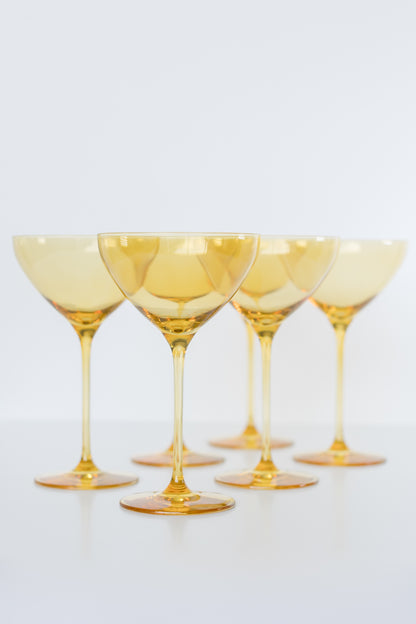 Estelle Colored Martini Glass - Set of 6 {Yellow}
