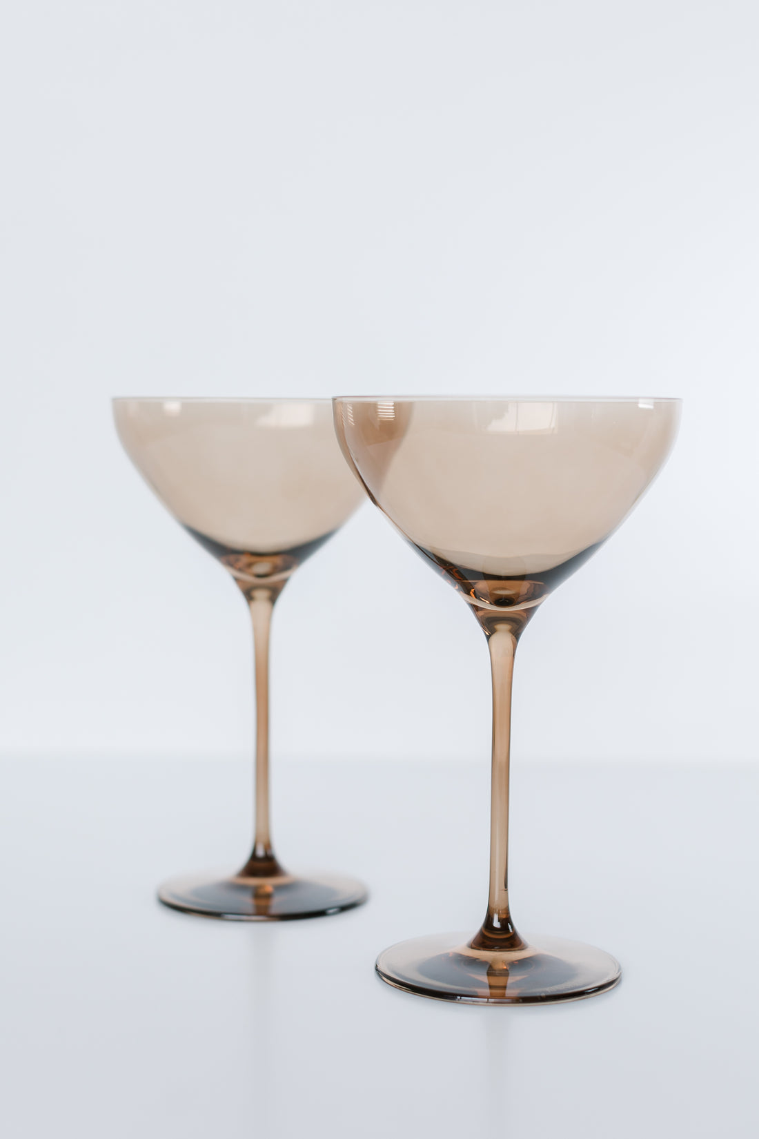 Estelle Colored Martini Glass - Set of 2 {Mocha Mousse (Our Amber Smoke)}