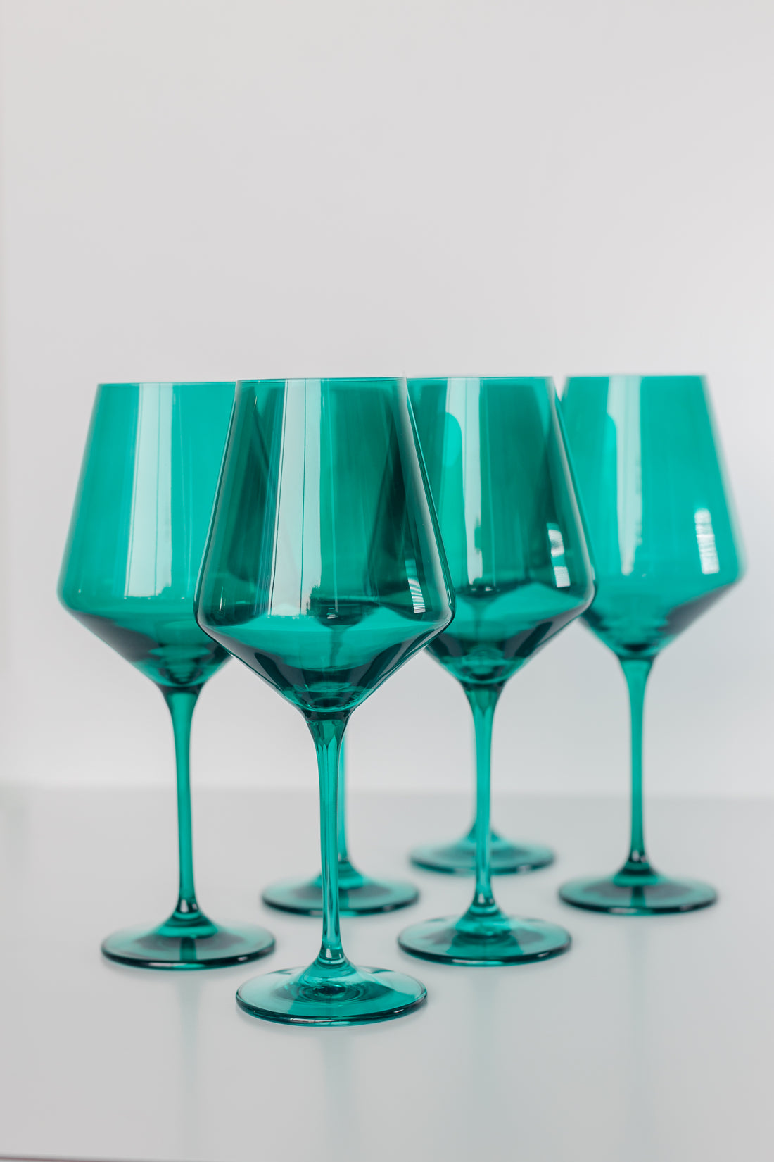 Estelle Colored Wine Stemware - Set of 6 {Emerald Green}