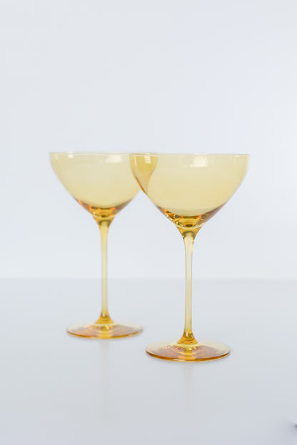 Estelle Colored Martini Glass - Set of 2 {Yellow}