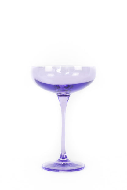 Estelle Colored Champagne Coupe Stemware - Set of 6 {Lavender}