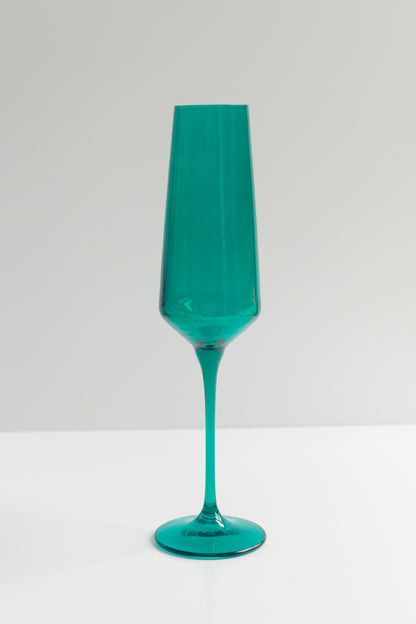 Estelle Colored Champagne Flute - Set of 6 {Emerald Green}