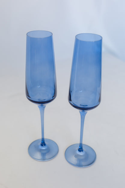 Estelle Colored Champagne Flute - Set of 2 {Cobalt Blue}