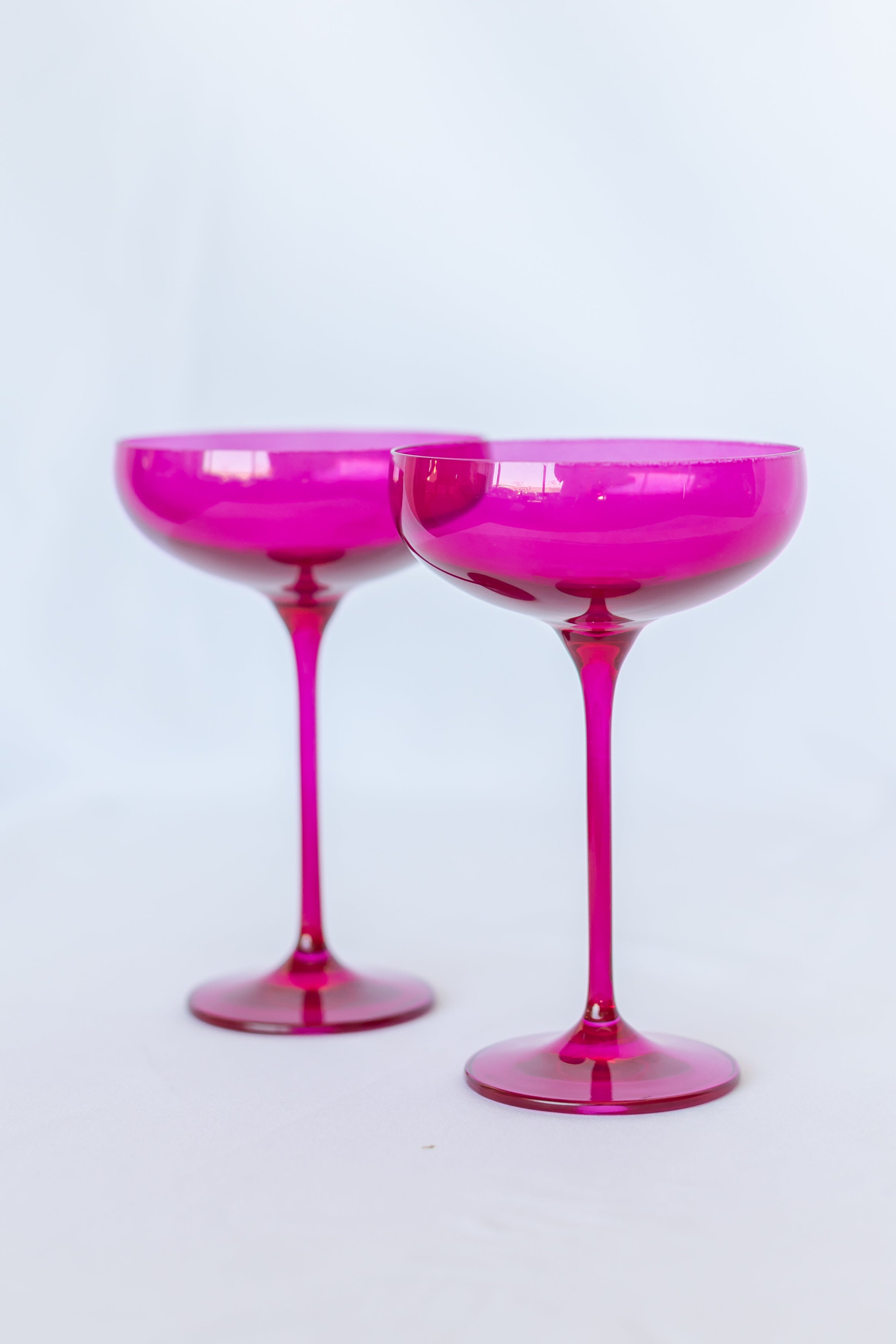 Estelle Colored Champagne Coupe Stemware - Set of 2 {Viva Magenta (Our Fuchsia)}