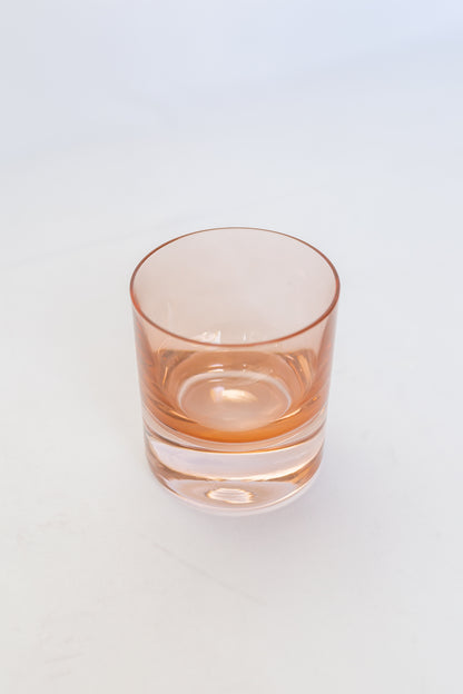 Estelle Colored Rocks Glass - Set of 6 {Blush Pink}