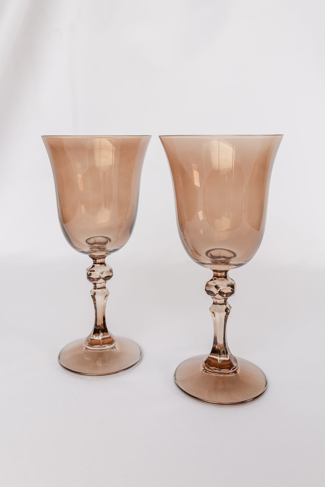 Estelle Colored Regal Goblet - Set of 2 {Mocha Mousse (Our Amber Smoke)}
