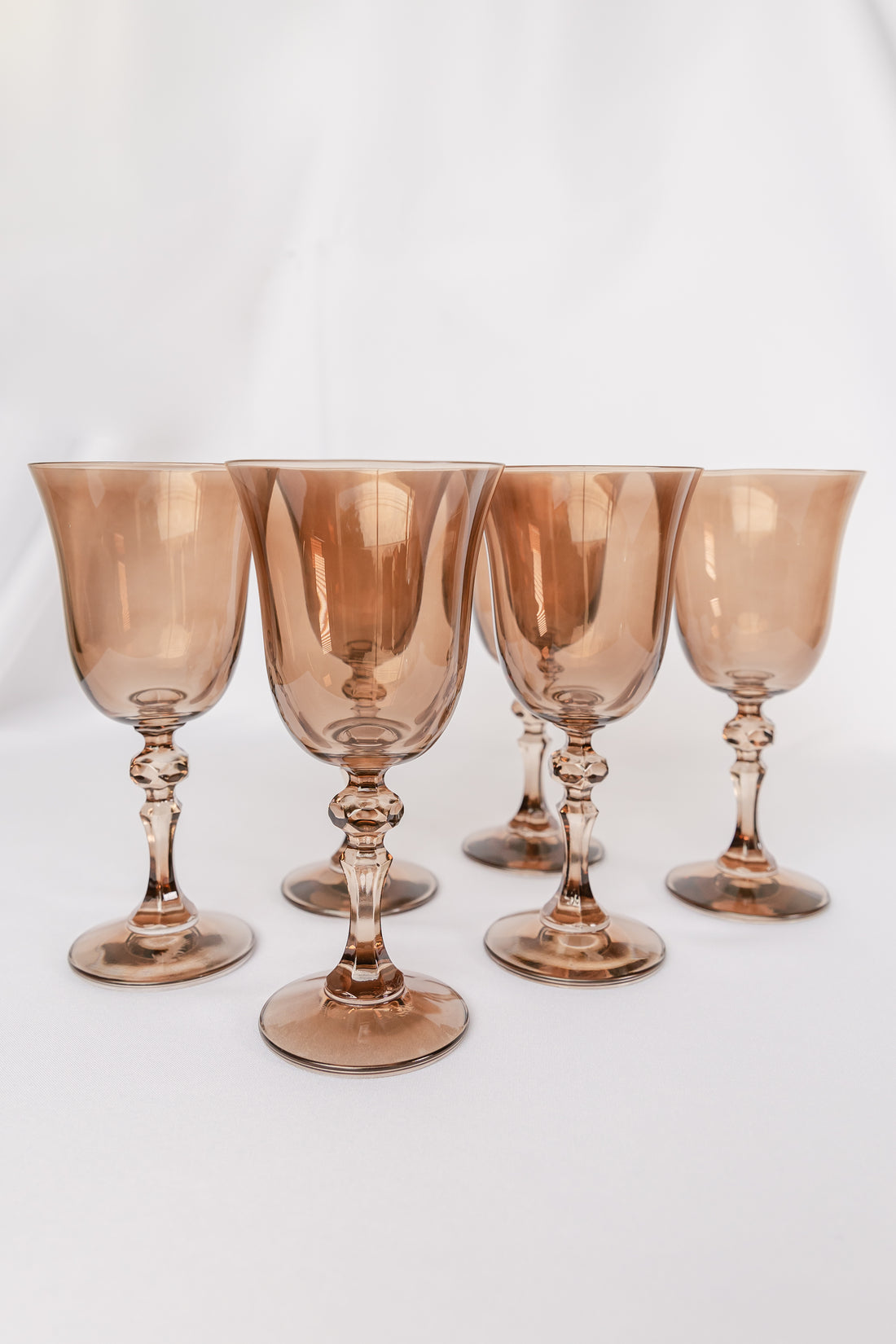 Estelle Colored Regal Goblet - Set of 6 {Mocha Mousse (Our Amber Smoke)}
