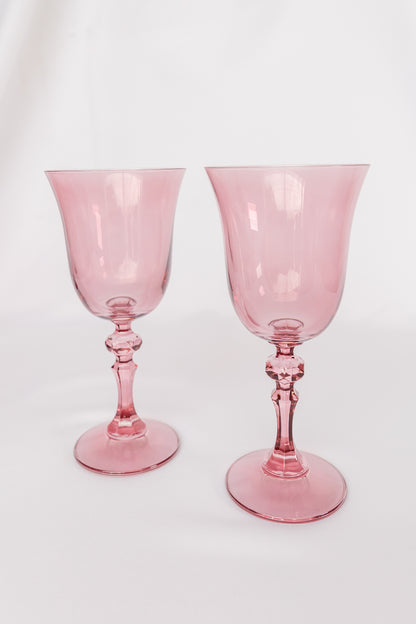 Estelle Colored Regal Goblet - Set of 2 {Rose}