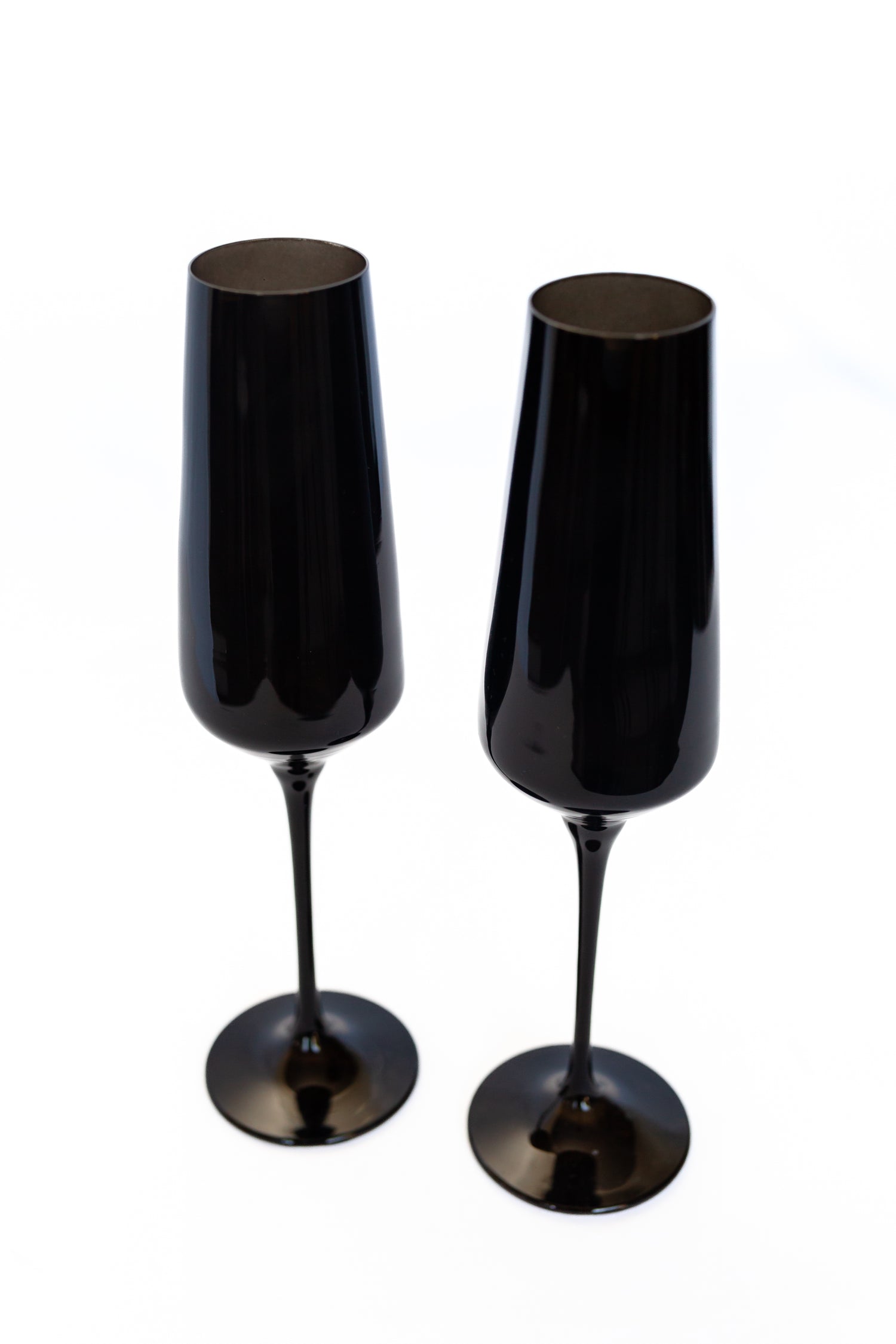 Estelle Colored Champagne Flute - Set of 2 {Black}