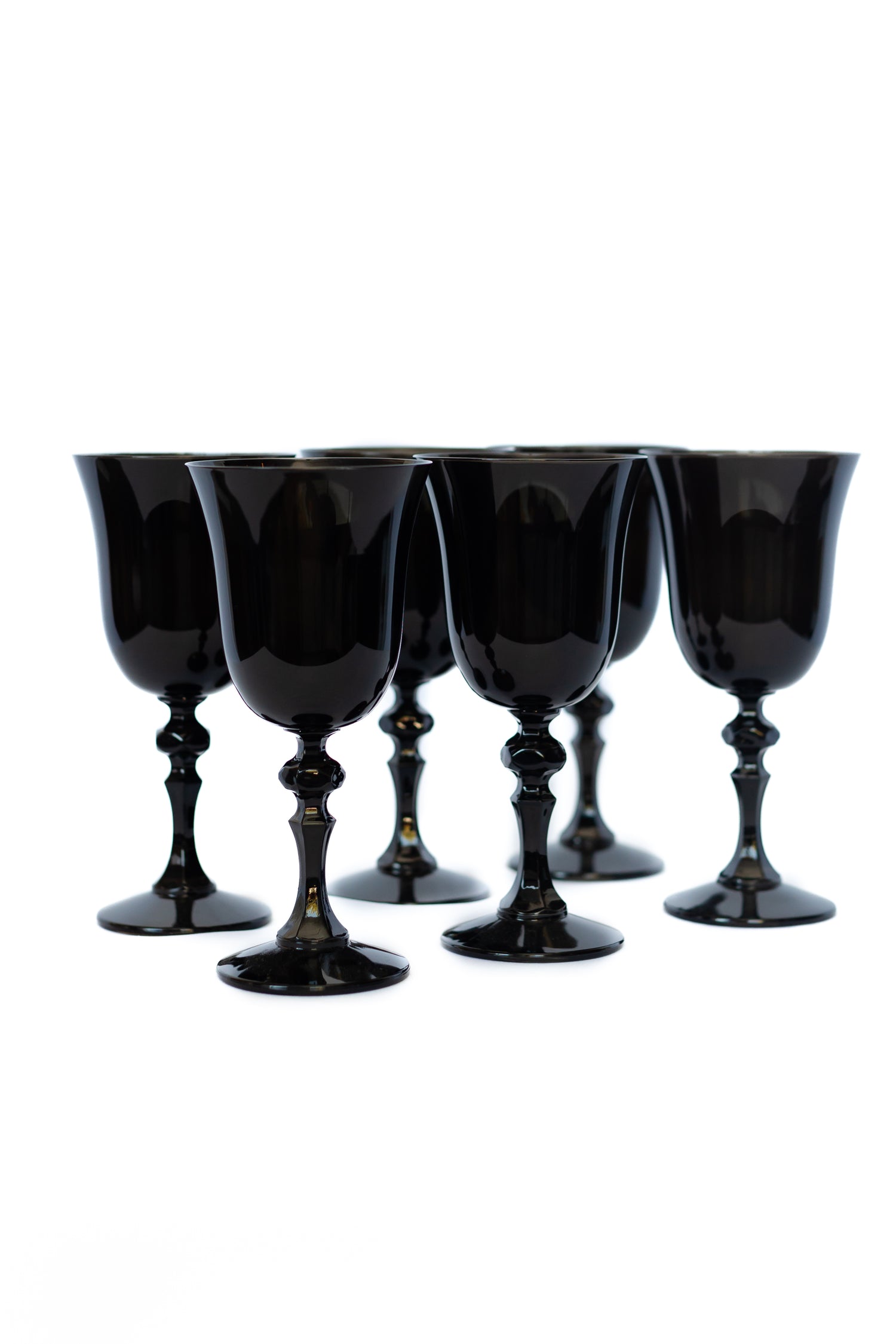 Estelle Colored Regal Goblet - Set of 6 {Black}