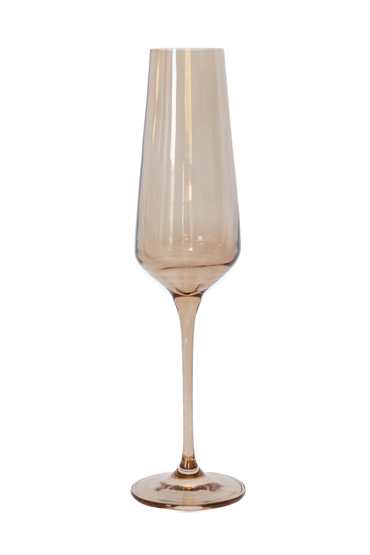 Estelle Colored Champagne Flute - Set of 2 {Amber Smoke}