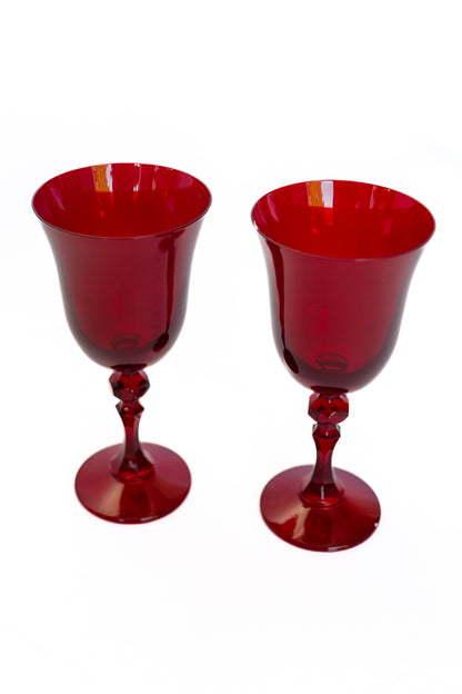 Estelle Colored Regal Goblet - Set of 2 {Red}