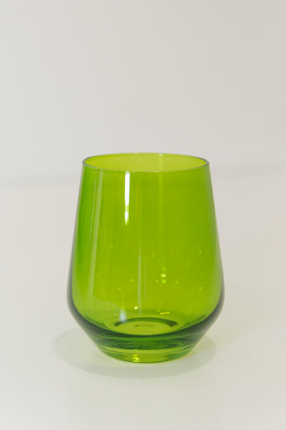 Estelle Colored Wine Stemless - Set of 2 {Forest Green}