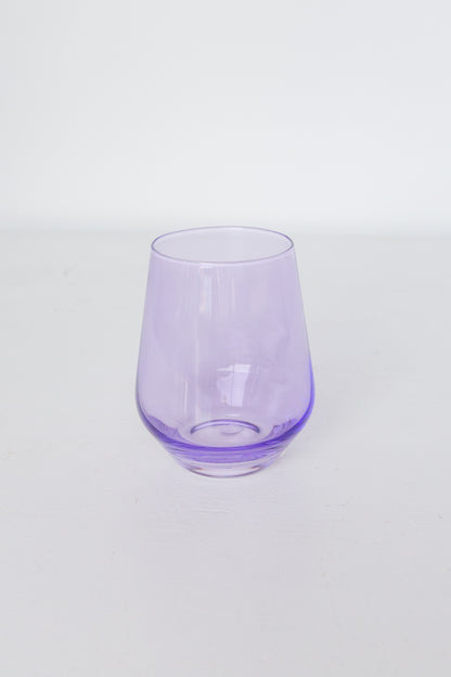 Estelle Colored Wine Stemless - Set of 6 {Lavender}