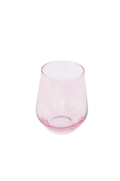 Estelle Colored Wine Stemless - Set of 6 {Rose}